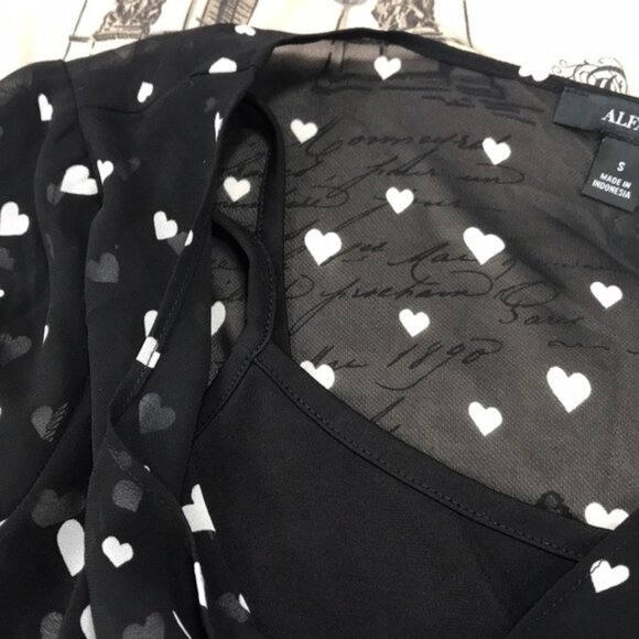 Alfani Heart-Print Angel-Sleeve Top - Picture 8 of 8